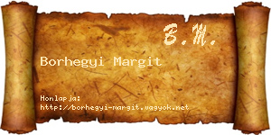 Borhegyi Margit névjegykártya