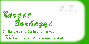 margit borhegyi business card